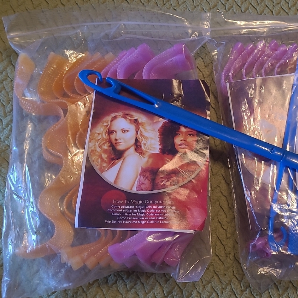 Hair Curlers Styling Kit - Pink and Tan